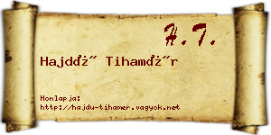 Hajdú Tihamér névjegykártya